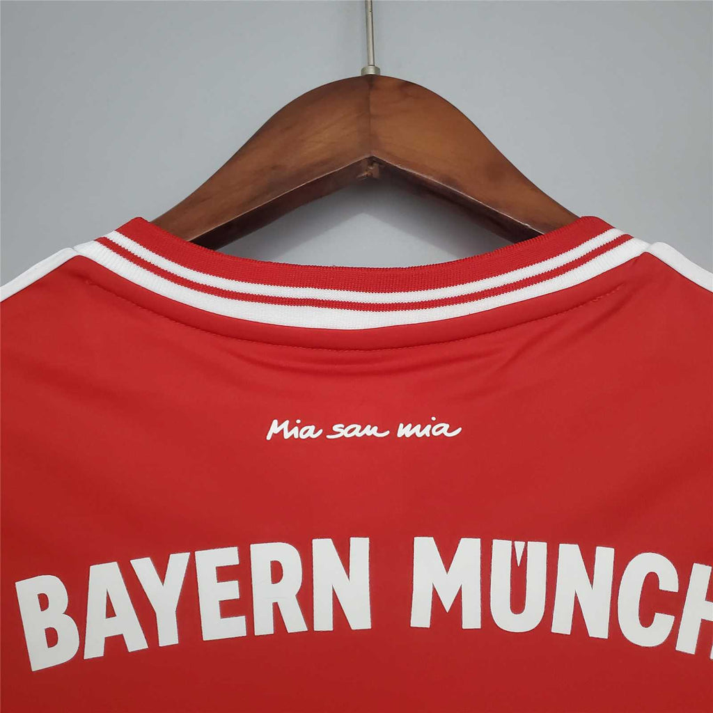 Bayern Munchen 2013/2014 Champions League Home Long Sleeve Retro Jersey