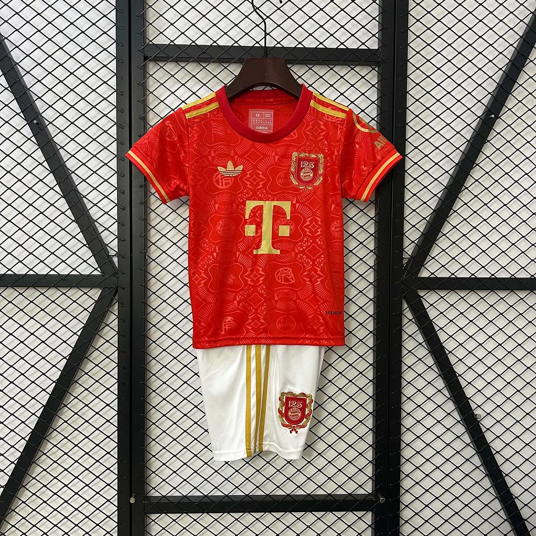 Bayern Munchen 2025/2026 125th Anniversary Edition Red Jersey Kids Size
