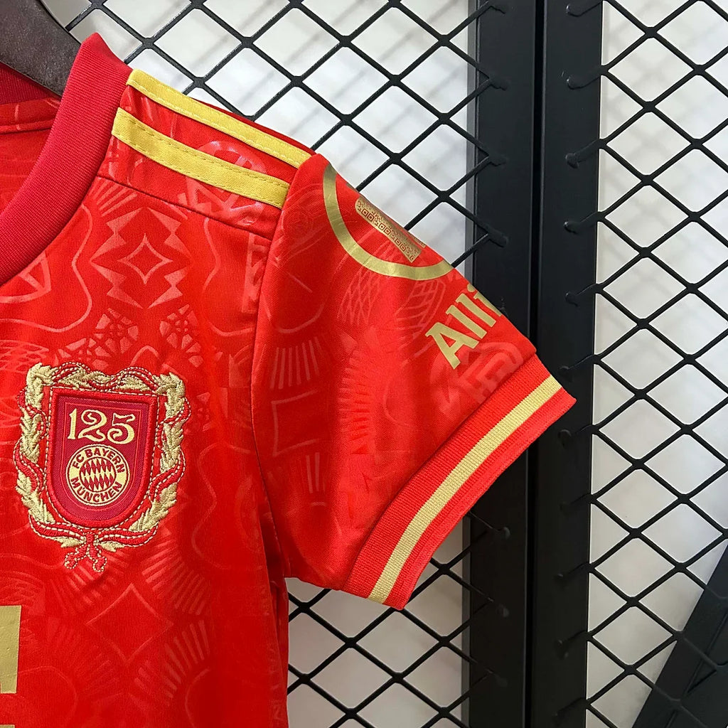 Bayern Munchen 2025/2026 125th Anniversary Edition Red Jersey Kids Size