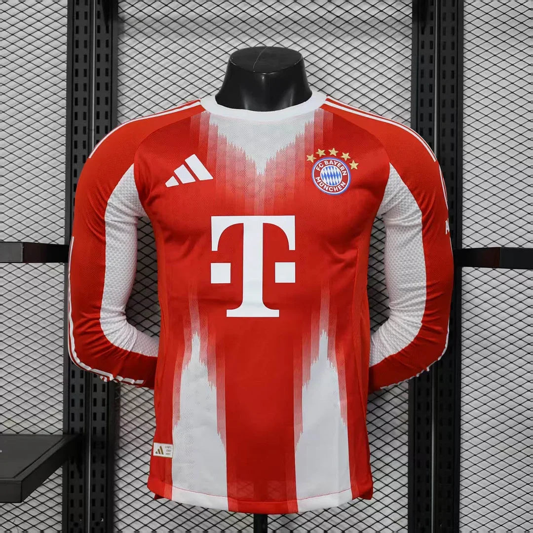Bayern Munchen 2025/2026 Home Long Sleeve Jersey