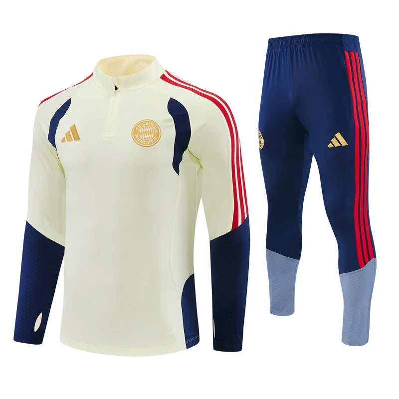 Bayern Munchen 2026/2027 Beige and Blue Tracksuit