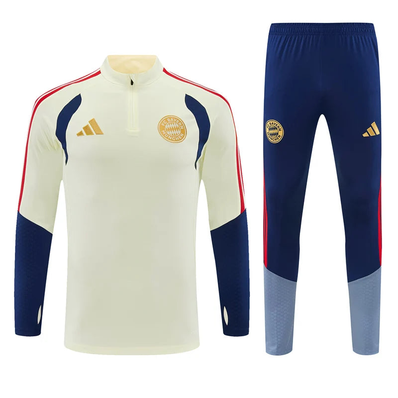 Bayern Munchen 2026/2027 Beige and Blue Tracksuit