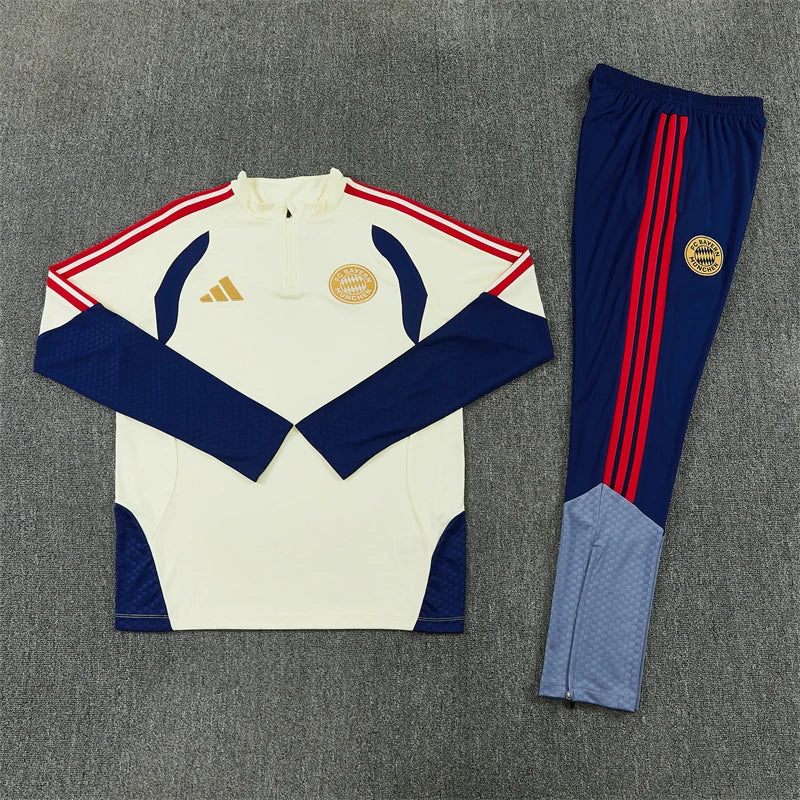 Bayern Munchen 2026/2027 Beige and Blue Tracksuit