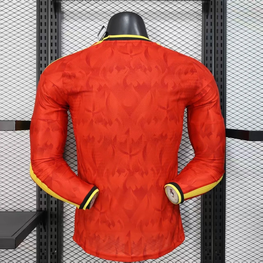 Belgium 2026 Home Long Sleeve Player Jersey