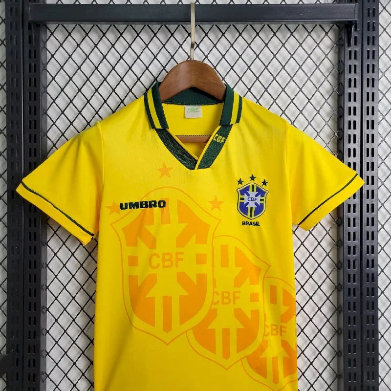 Brazil 1994 Home Retro Jersey Kids Size