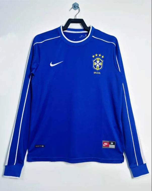 Brazil 1998 Away Long Sleeve Retro Jersey