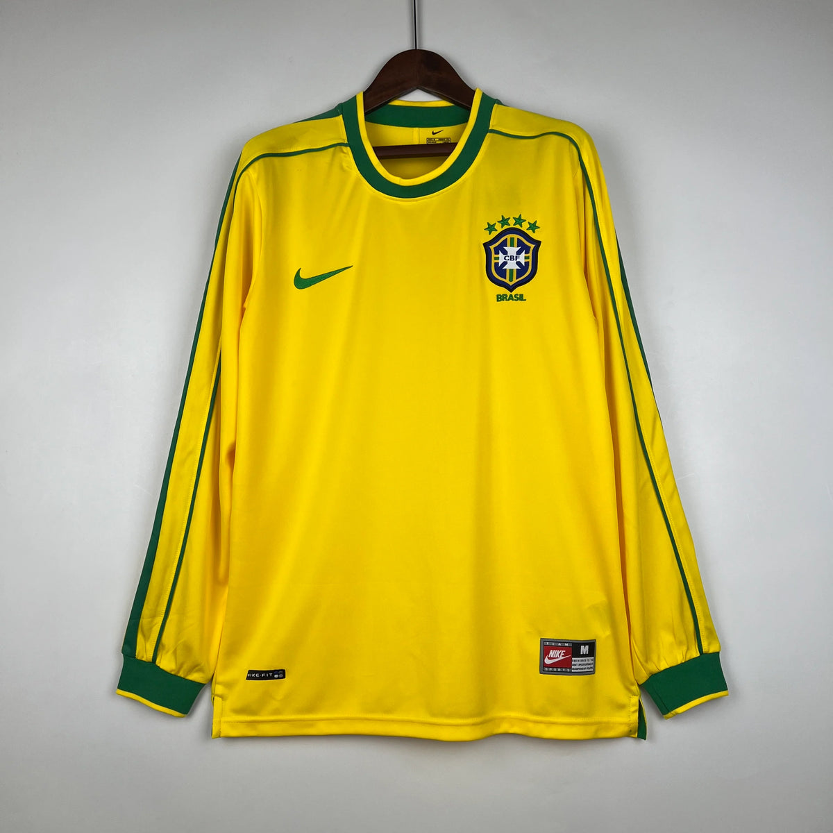 Brazil 1998 Home Long Sleeve Retro Jersey