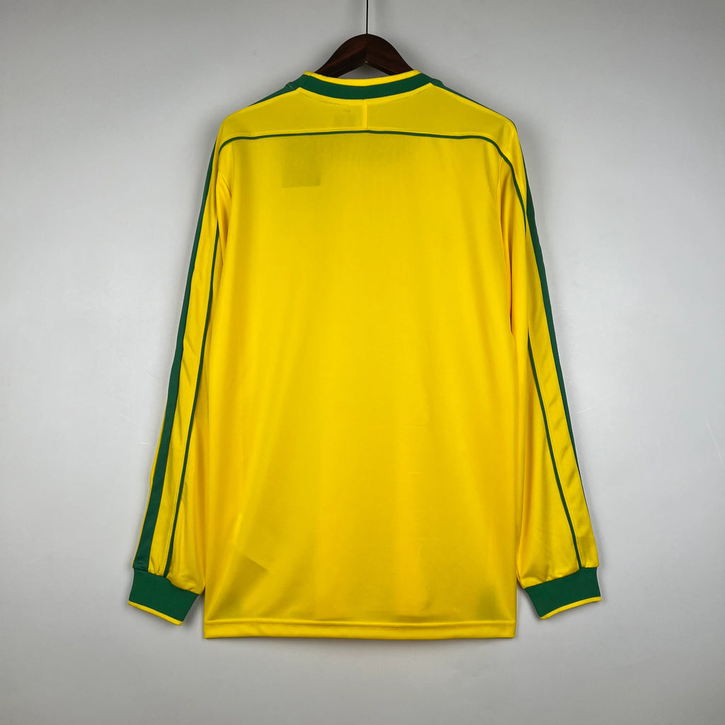 Brazil 1998 Home Long Sleeve Retro Jersey