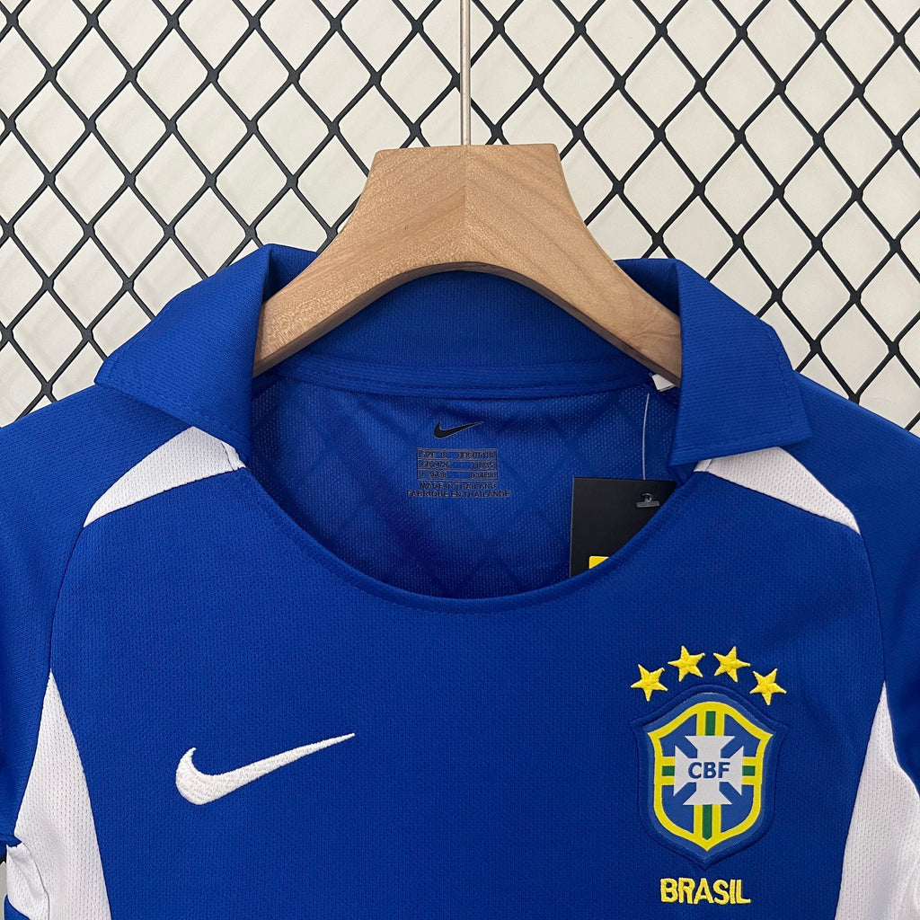 Brazil 2002 Away Retro Jersey Kids Size