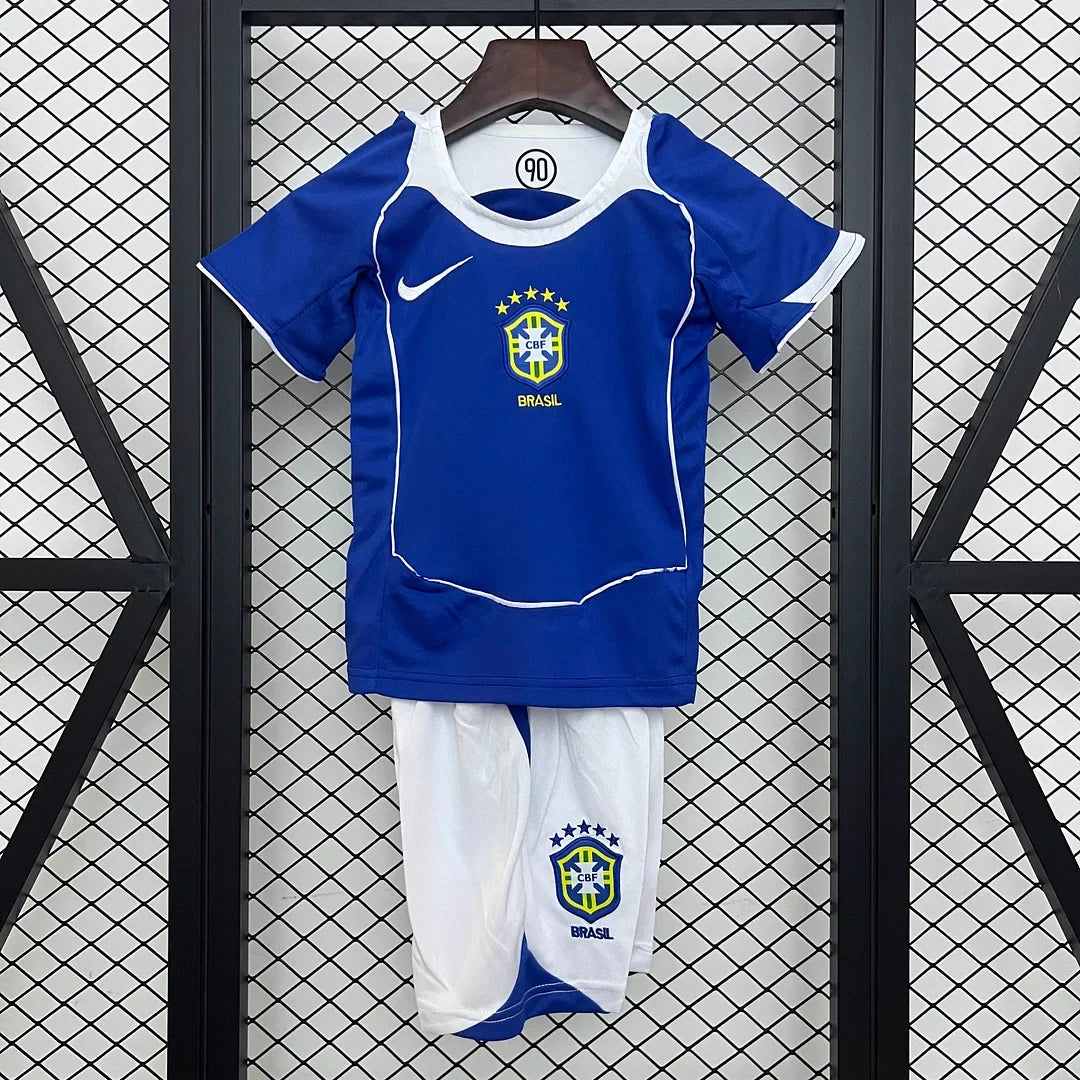 Brazil 2004 Away Retro Kit Kids Size