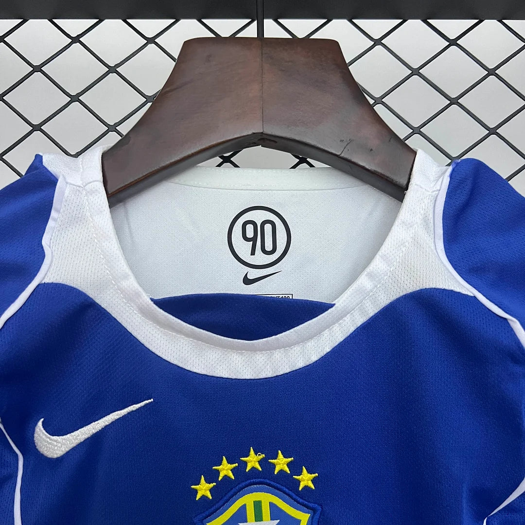 Brazil 2004 Away Retro Kit Kids Size