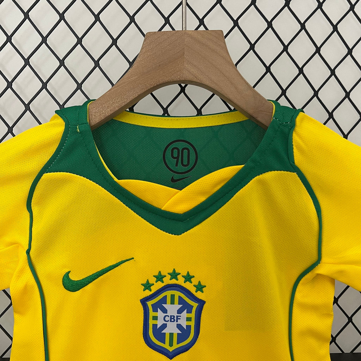 Brazil 2004 Home Retro Jersey Kids Size