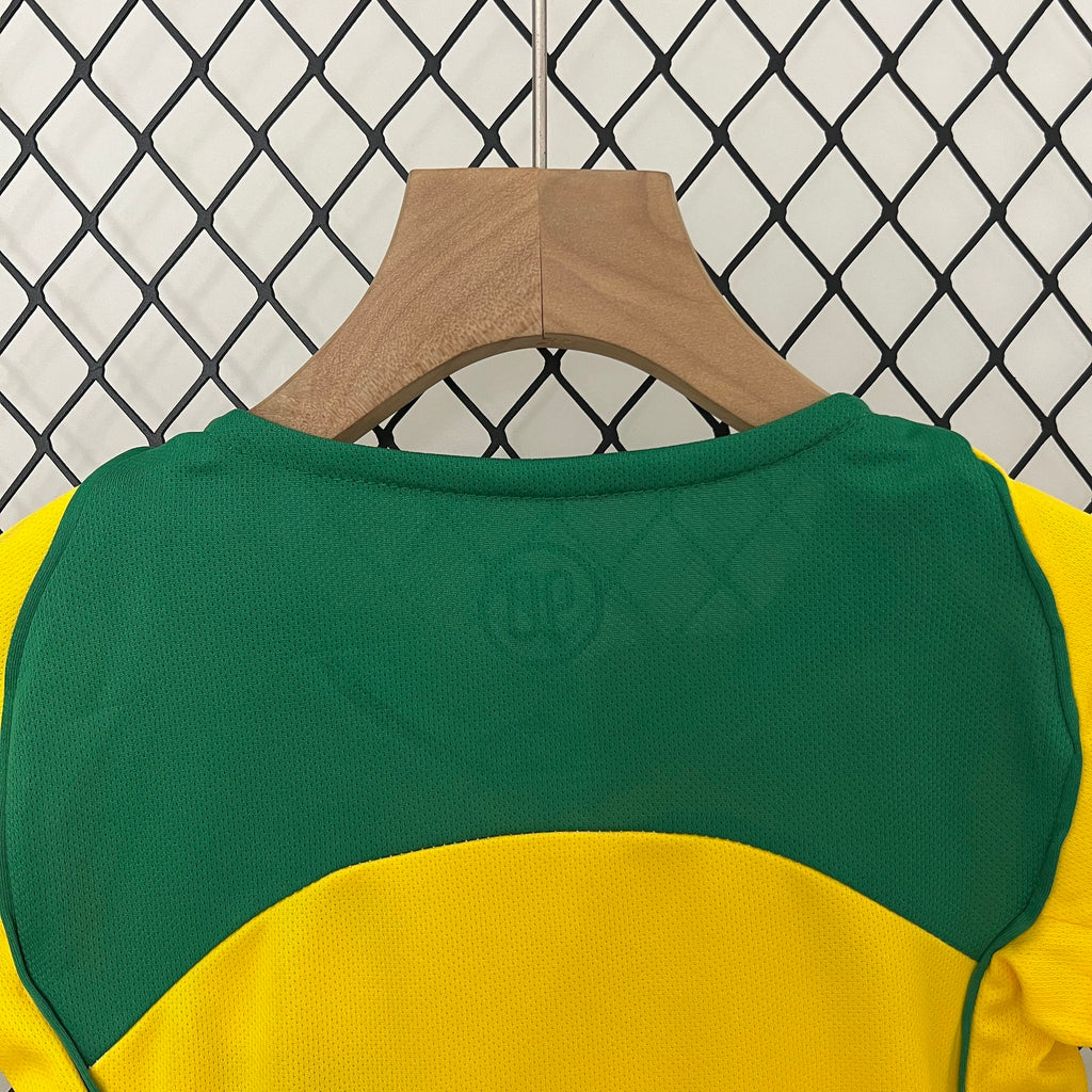 Brazil 2004 Home Retro Jersey Kids Size