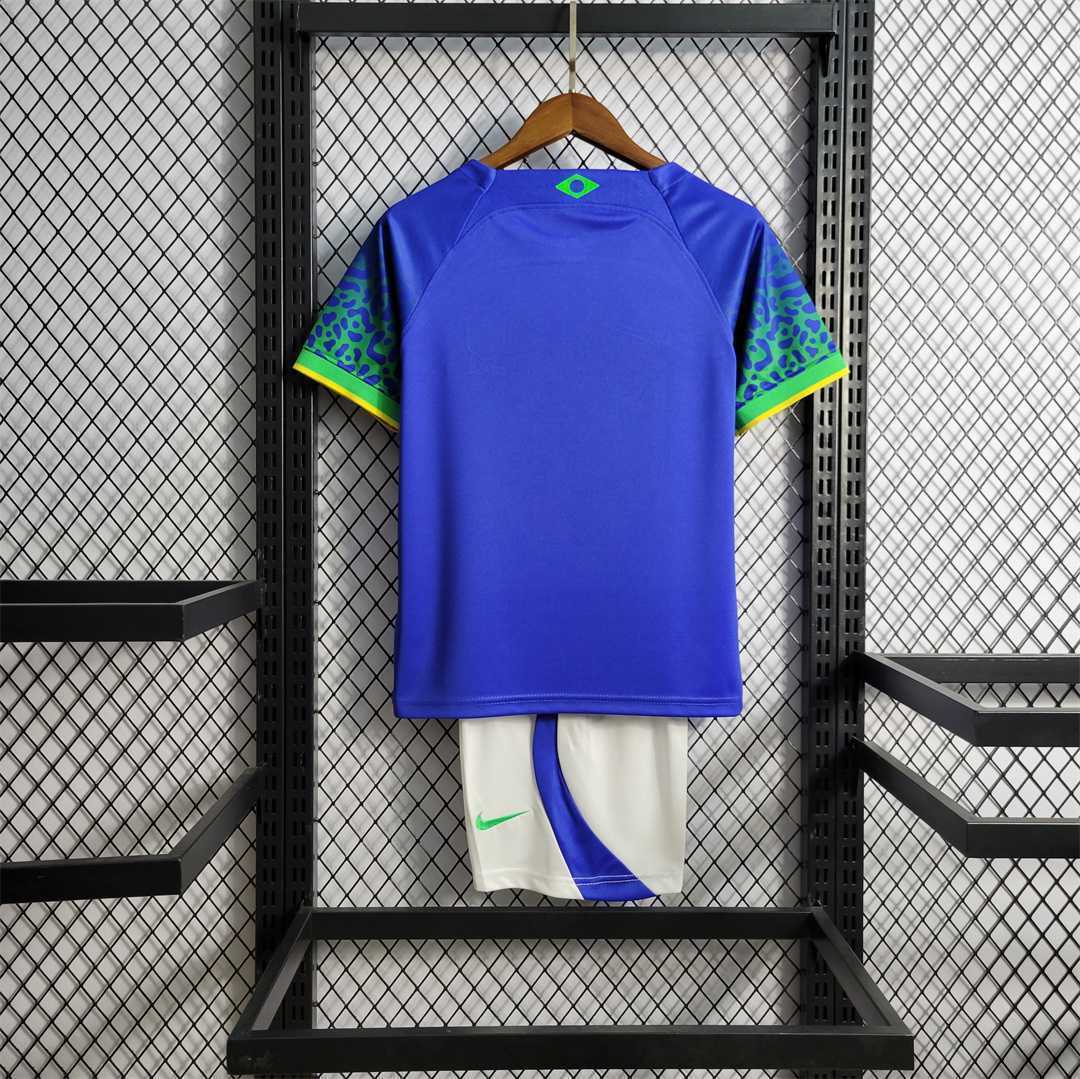 Brazil 2022 Away Jersey Kids Size
