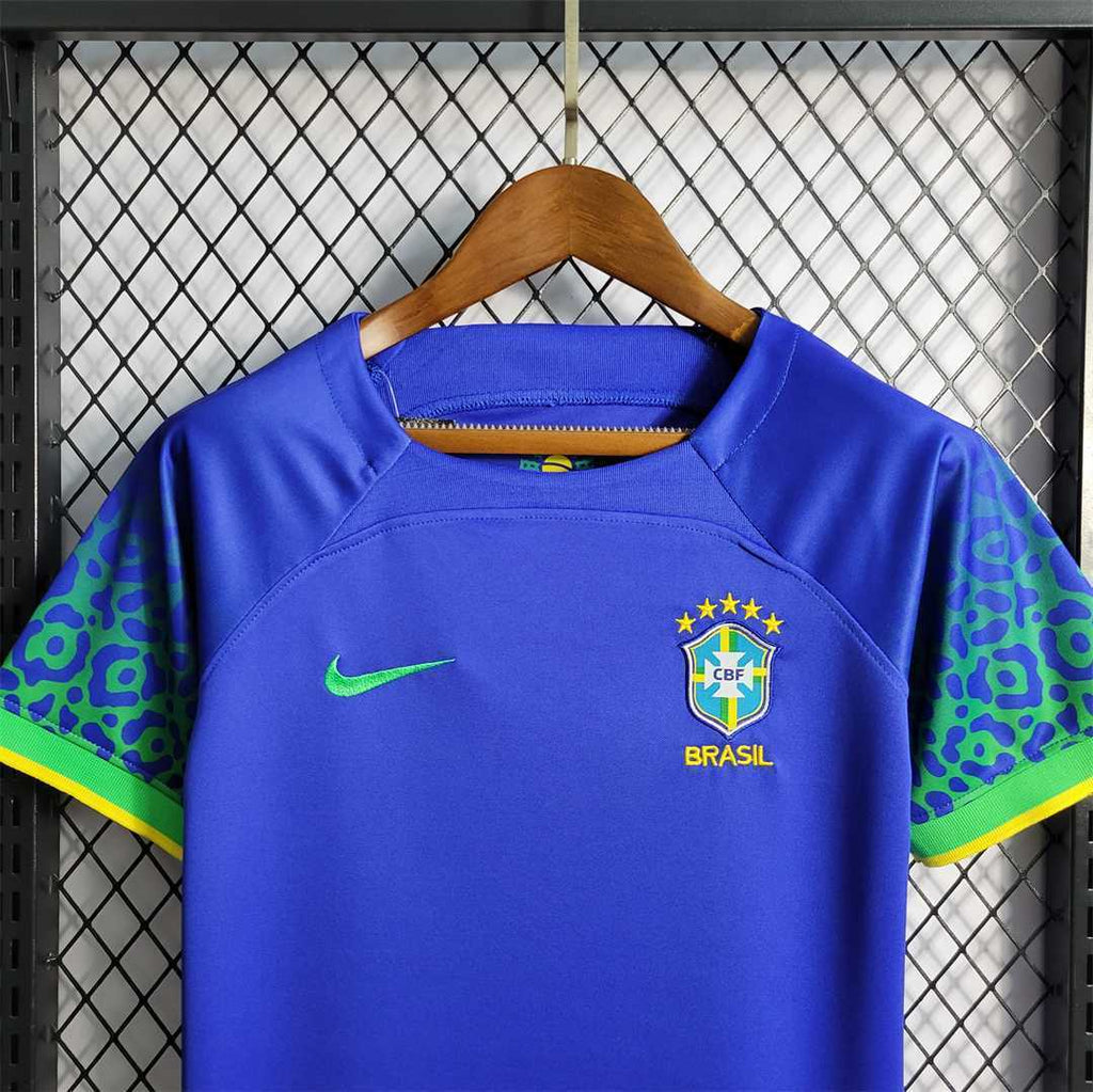 Brazil 2022 Away Jersey Kids Size