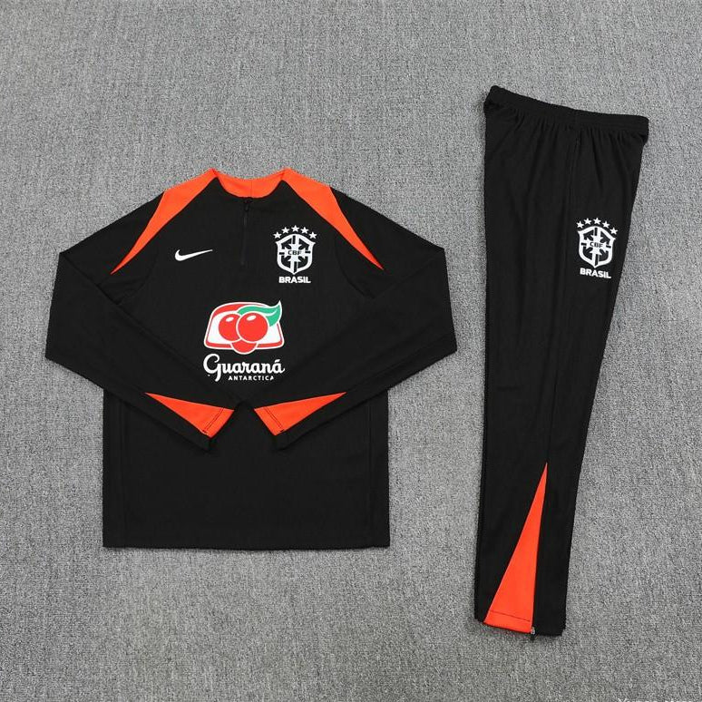 Brazil 2025/2026 Orange and Black Tracksuit