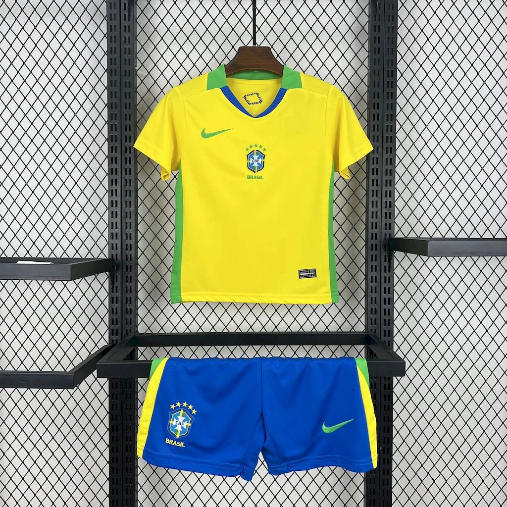Brazil 2025 Home Kit Kids Size