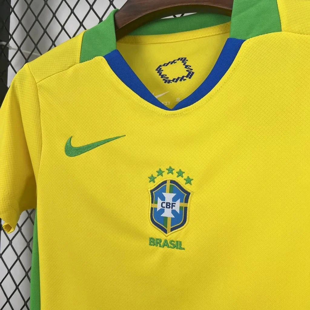 Brazil 2025 Home Kit Kids Size