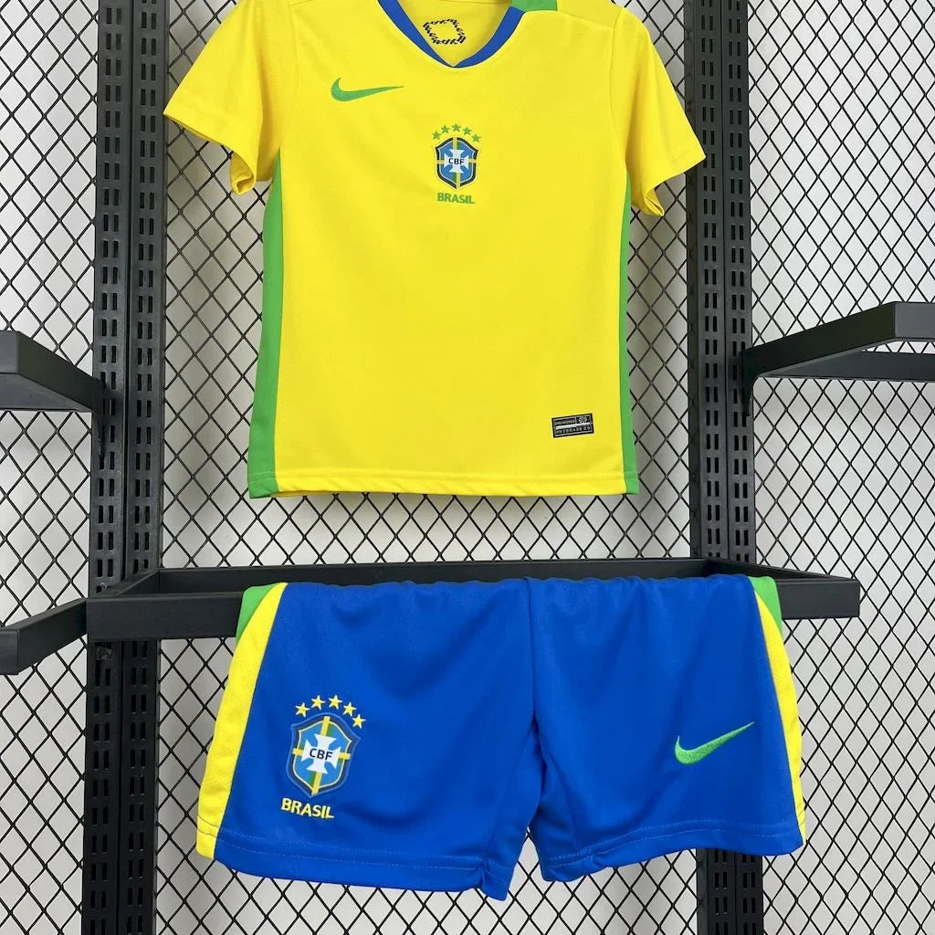 Brazil 2025 Home Kit Kids Size