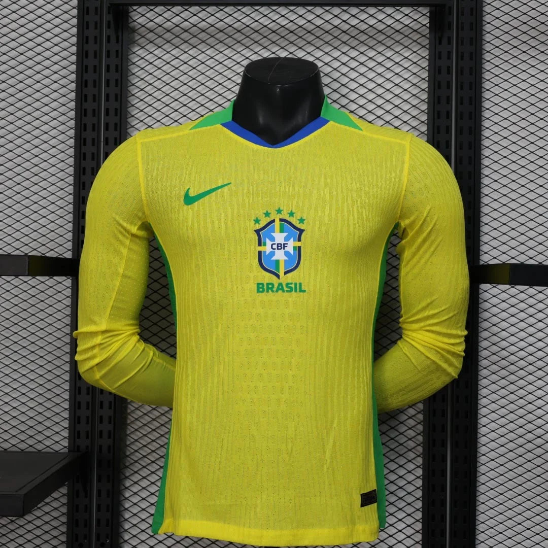 Brazil 2025 Home Long Sleeve Jersey
