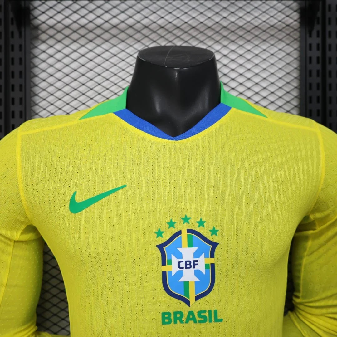 Brazil 2025 Home Long Sleeve Jersey