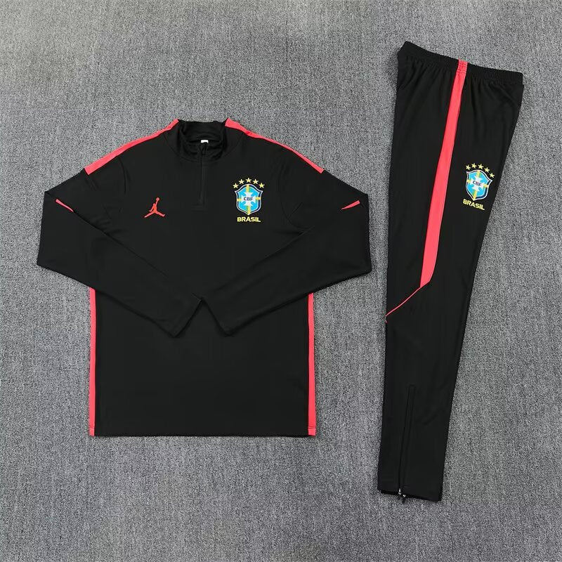 Brazil 2026/2027 Black Red Tracksuit