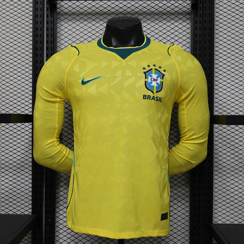 Brazil 2026 Home Long Sleeve Player Jersey