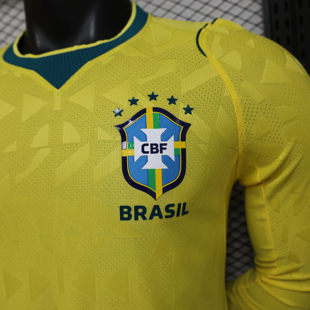 Brazil 2026 Home Long Sleeve Player Jersey