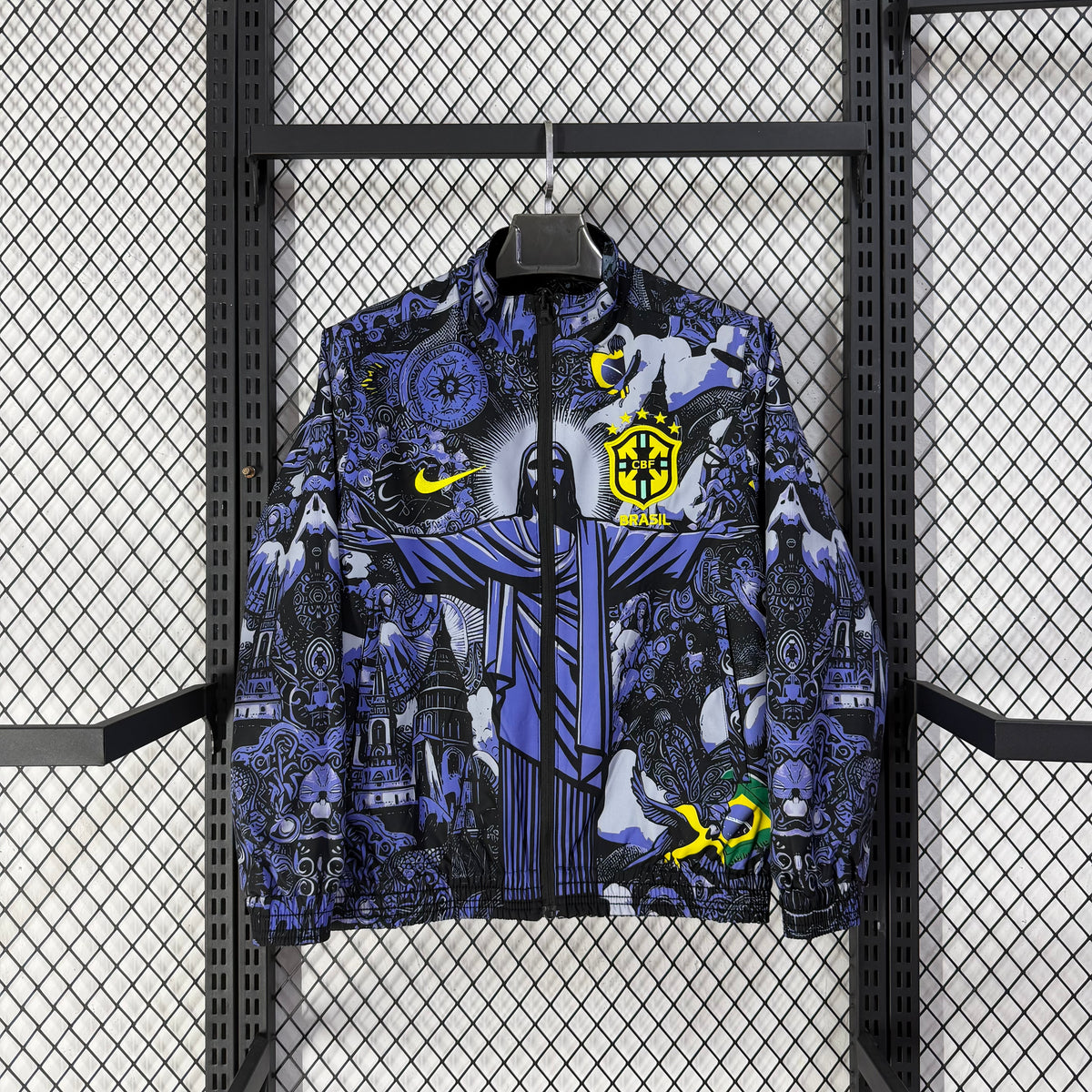 Brazil 2026 Jesus Full-Zip Reversible Windbreaker Jacket