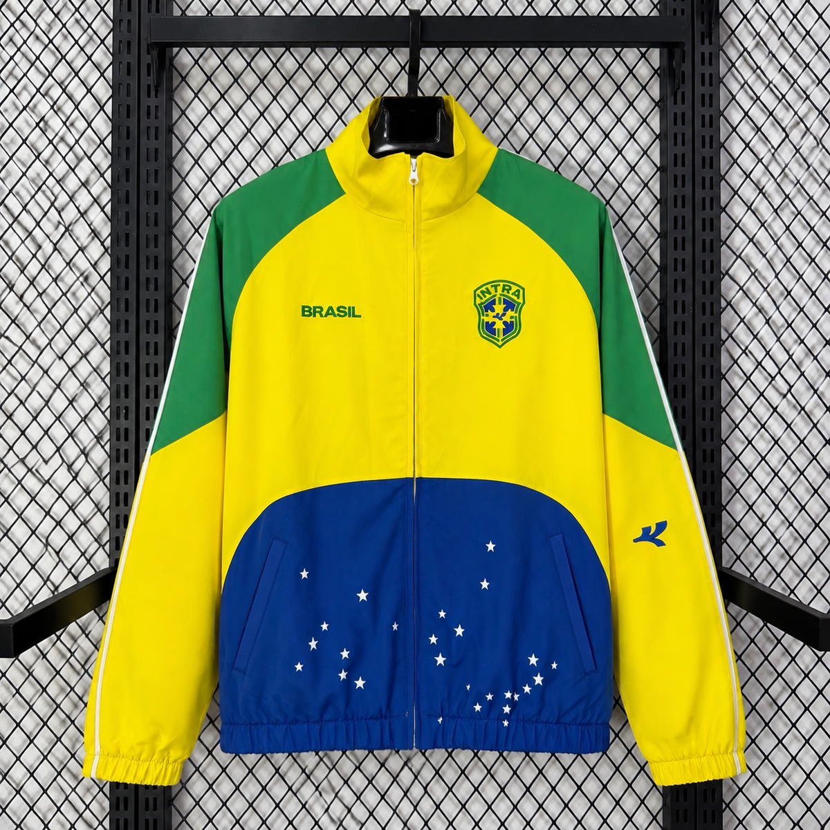 Brazil 2026 Yellow Retro Training Windbreaker
