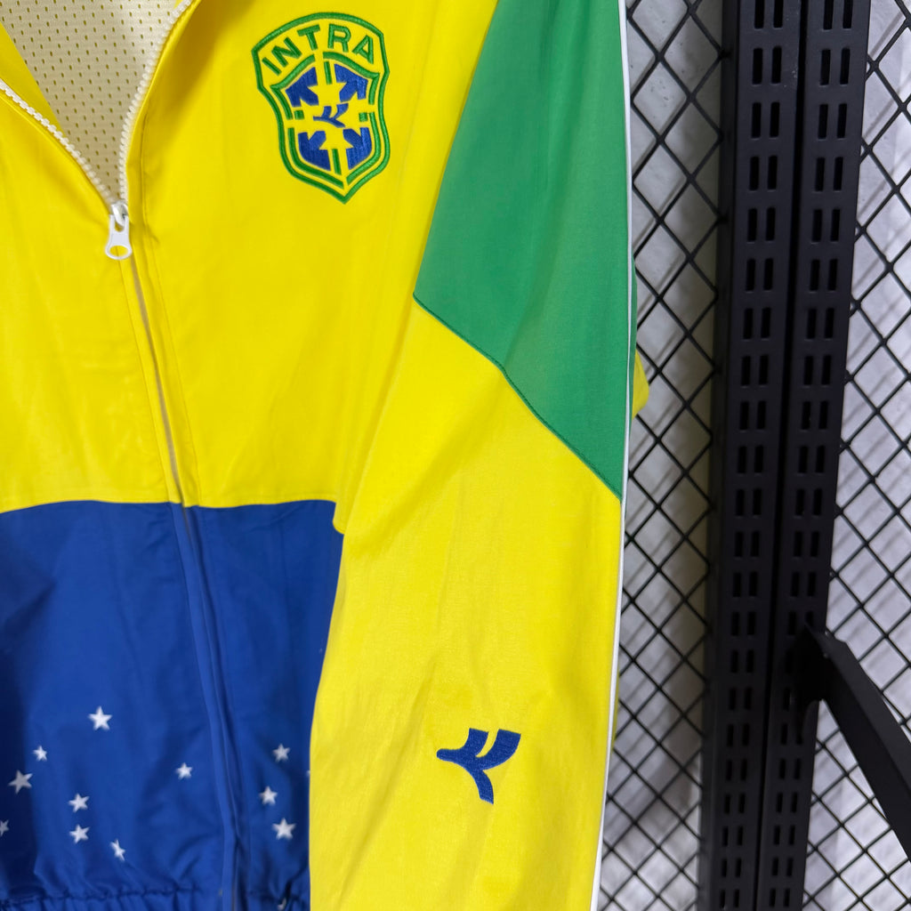 Brazil 2026 Yellow Retro Training Windbreaker