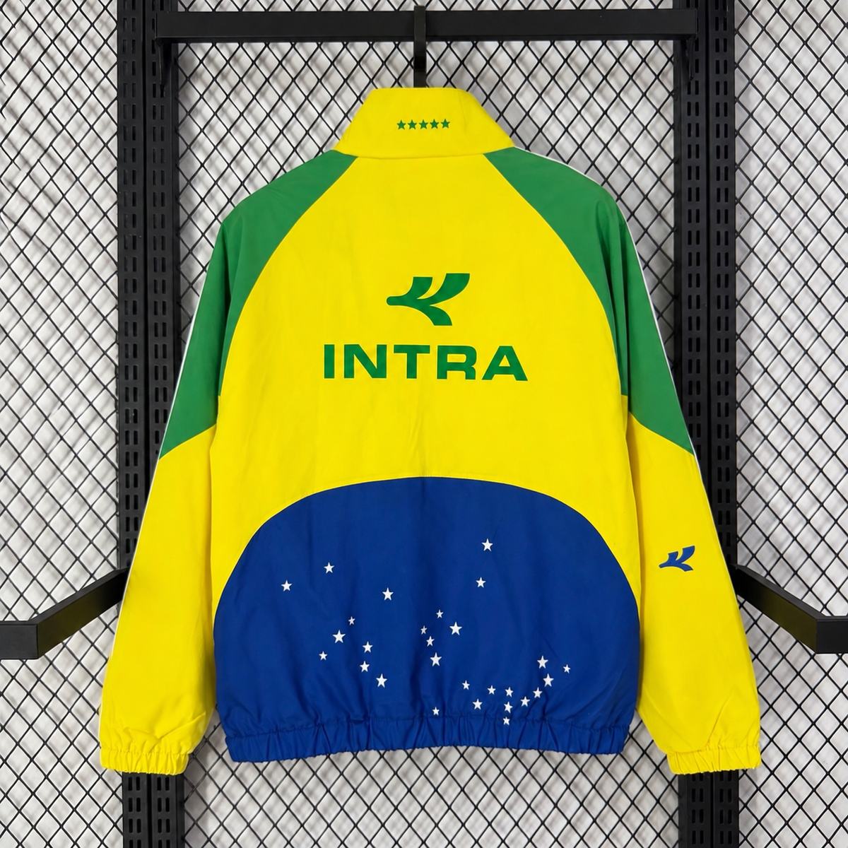Brazil 2026 Yellow Retro Training Windbreaker