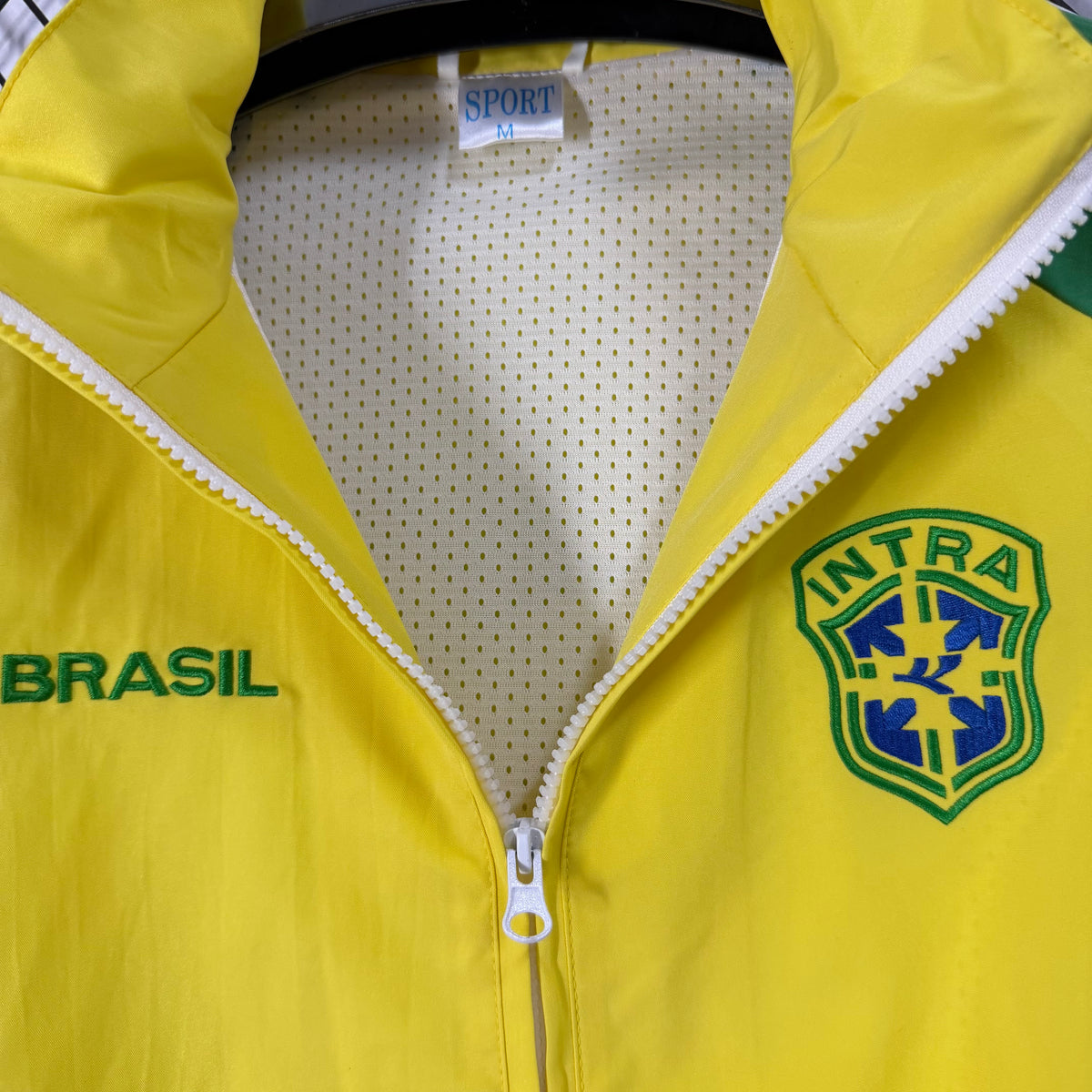 Brazil 2026 Yellow Retro Training Windbreaker