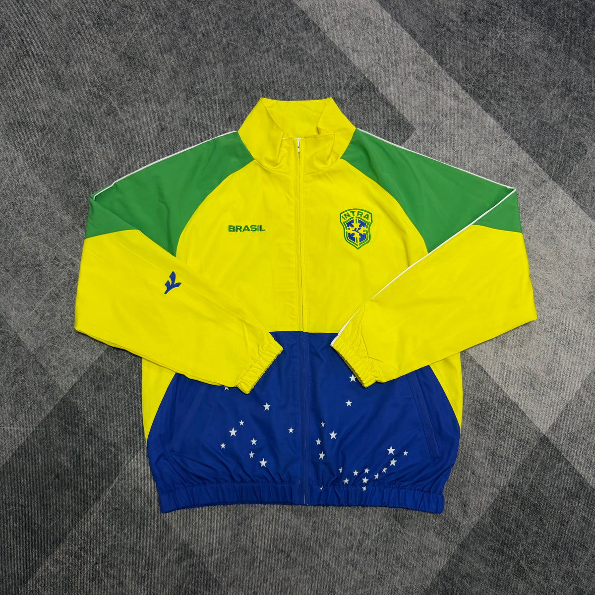 Brazil 2026 Yellow Retro Training Windbreaker