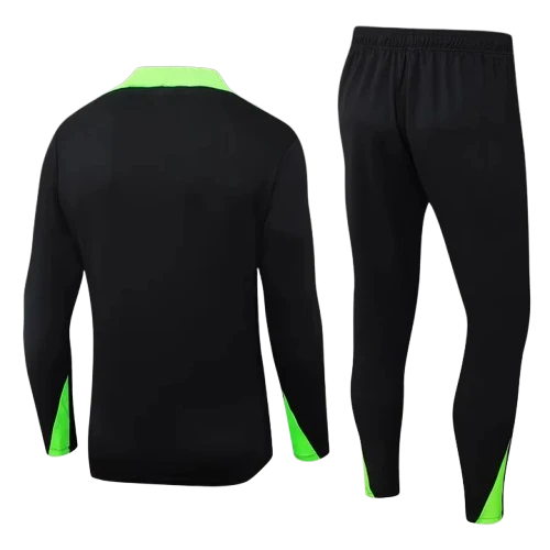 Brazil Black and Light Green Tracksuit