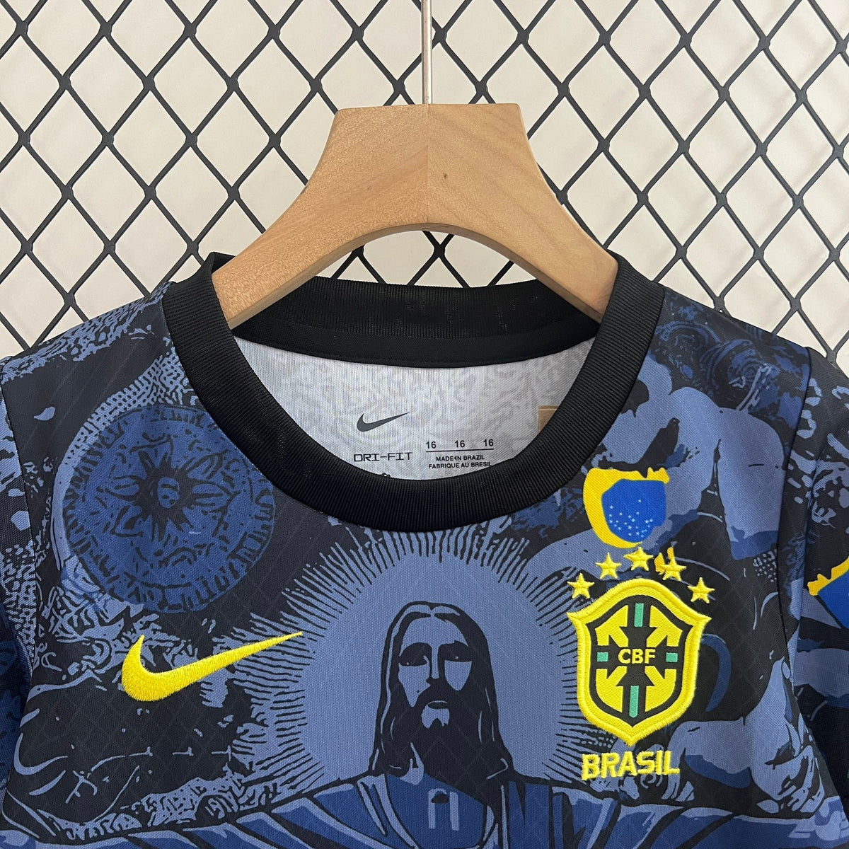 Brazil Jesus Blue Limited Jersey Kids Size