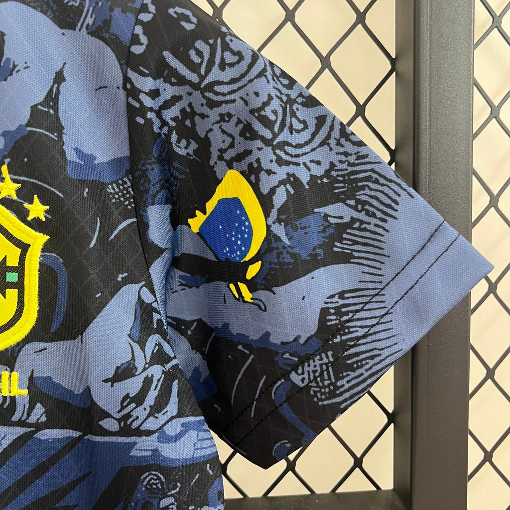 Brazil Jesus Blue Limited Jersey Kids Size