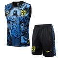 Brazil Jesus Blue Tank Top Set