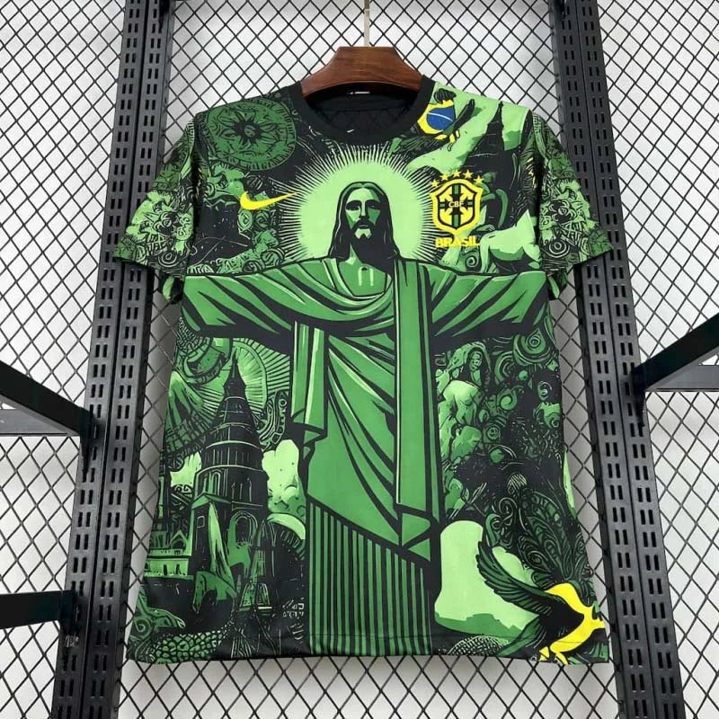 Brazil Jesus Green Limited Jersey