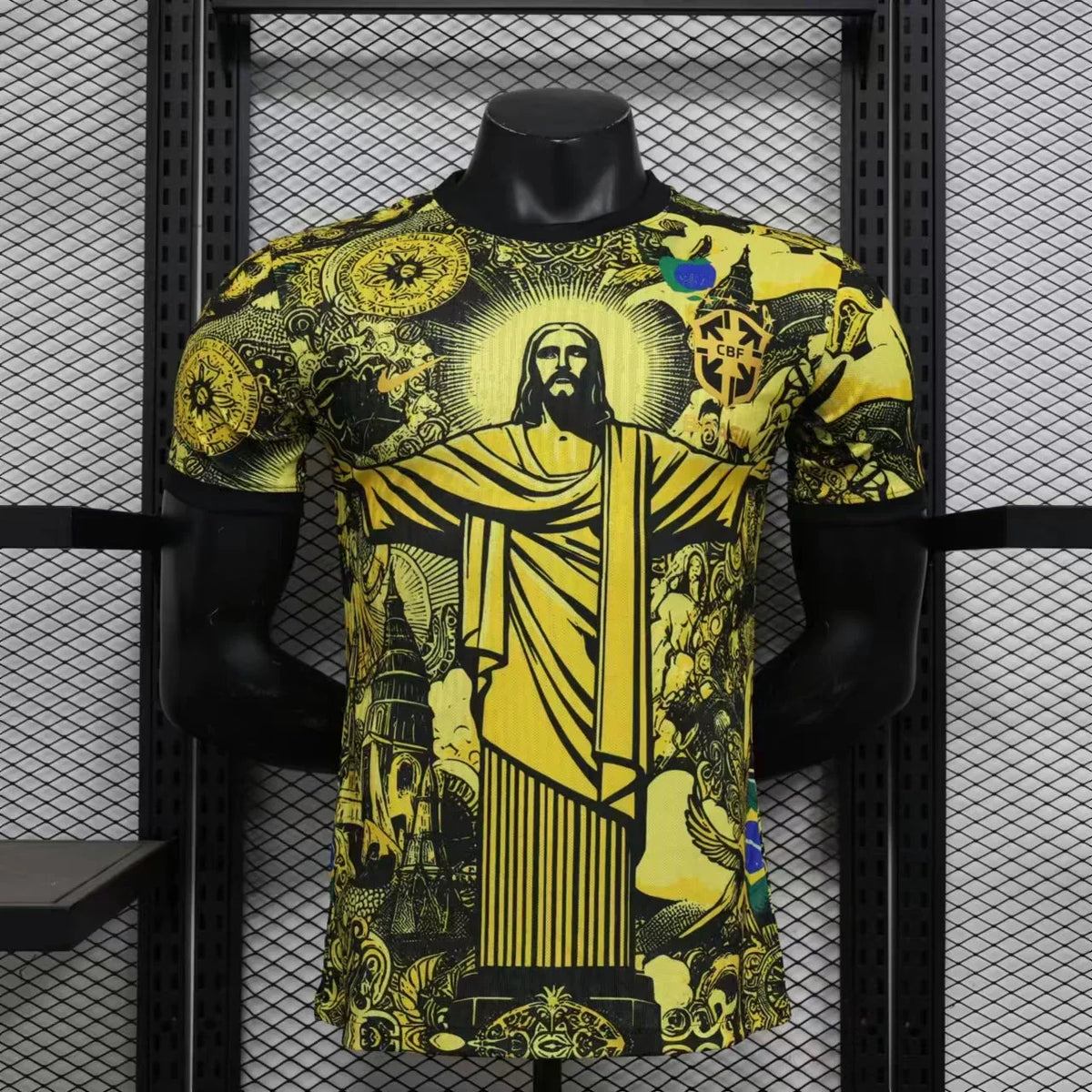 Brazil Jesus Yellow Limited Jersey