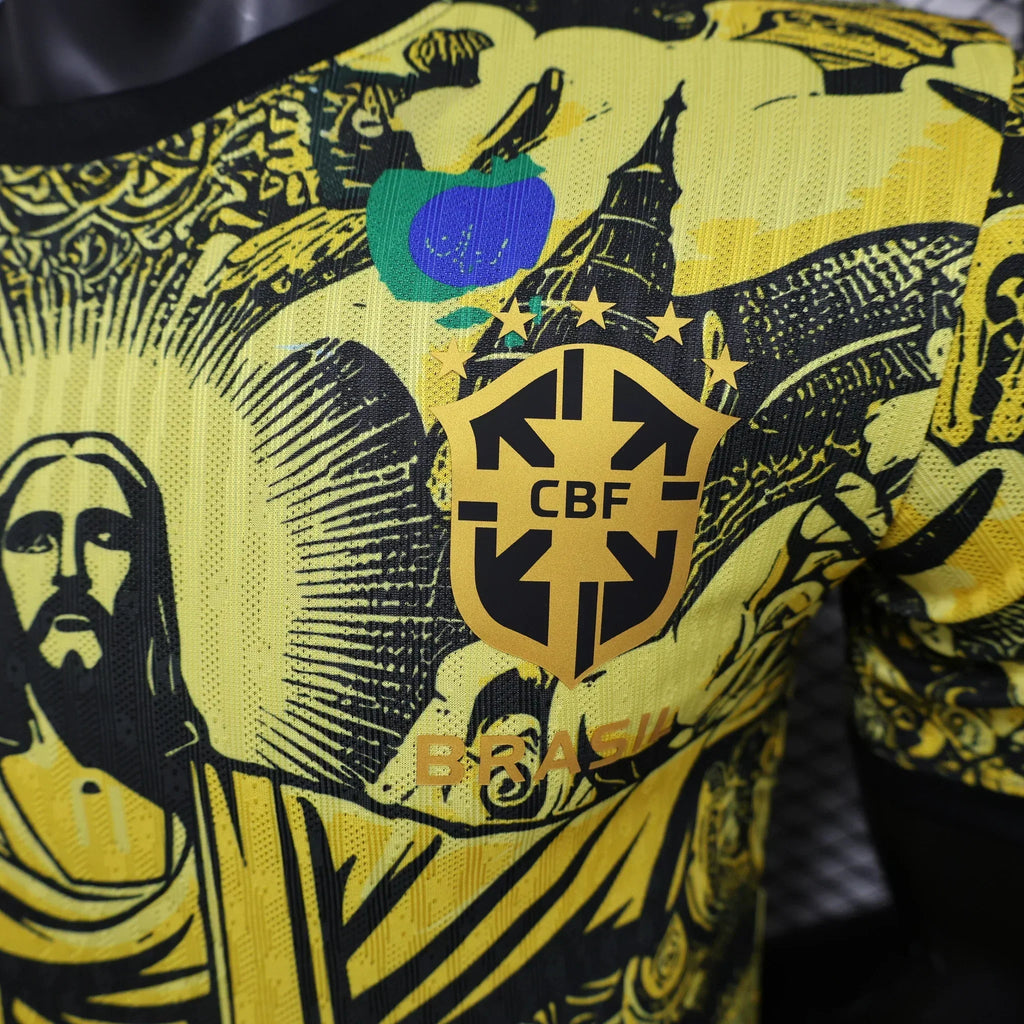 Brazil Jesus Yellow Limited Jersey