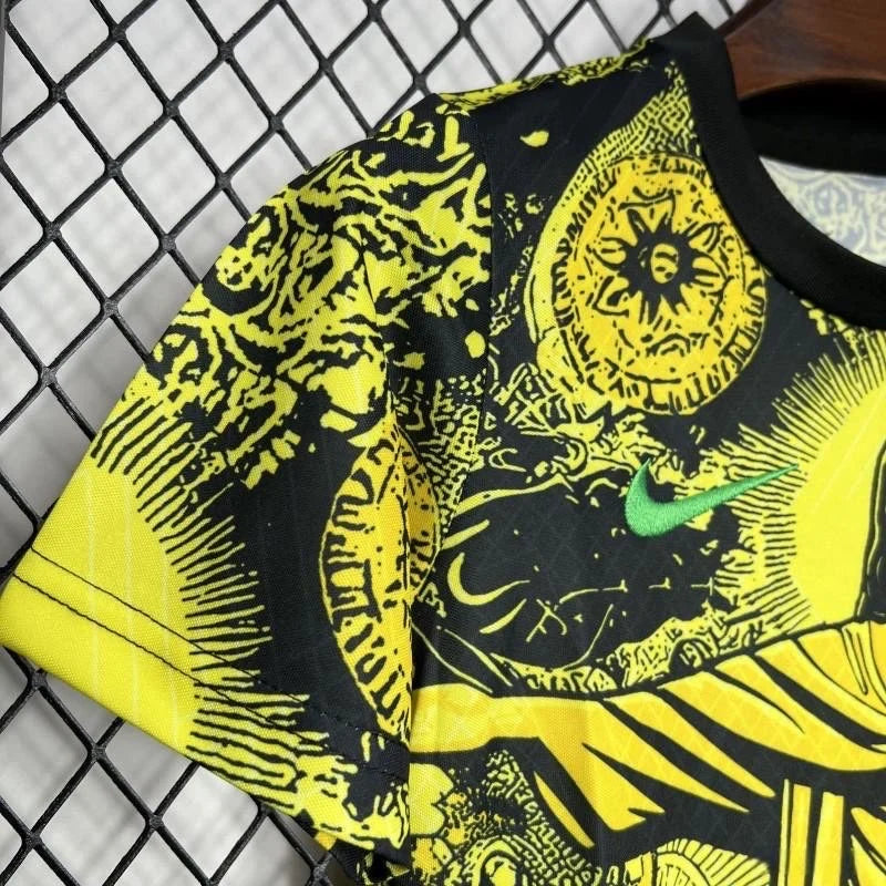 Brazil Jesus Yellow Limited Jersey Kids Size