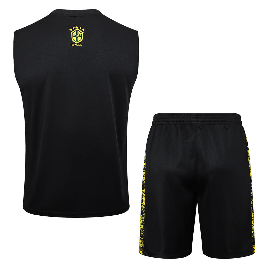 Brazil Jesus Yellow Tank Top Set