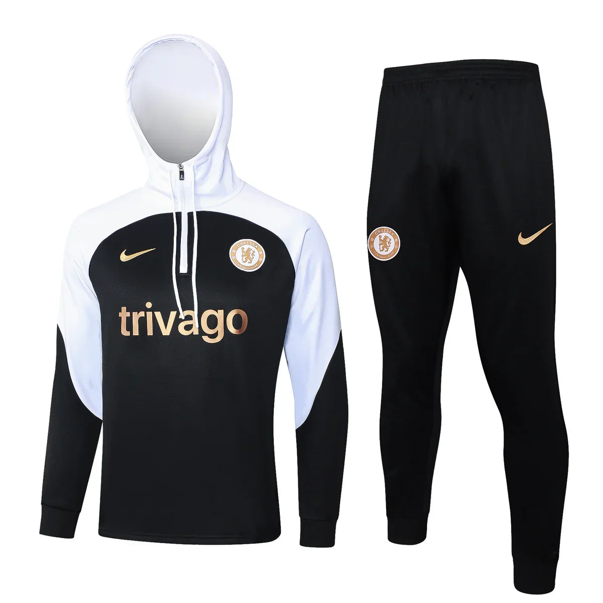 Chelsea White and Black x Gold Tracksuit