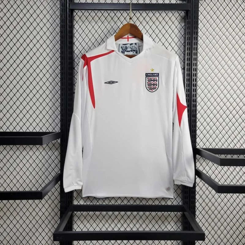 England 2006 Home Long Sleeve Retro Jersey