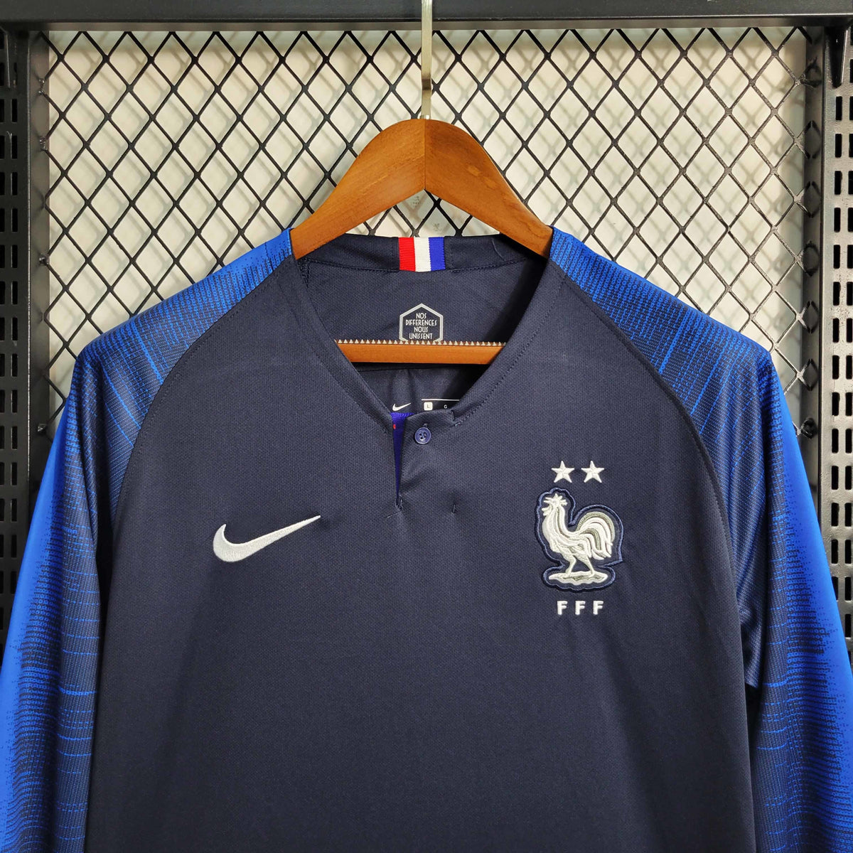 France 2018 Home Long Sleeve Retro Jersey