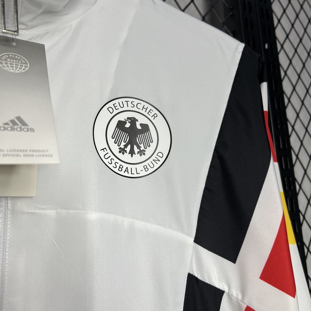 Germany 2024/2025 Euro White Windbreaker Jacket