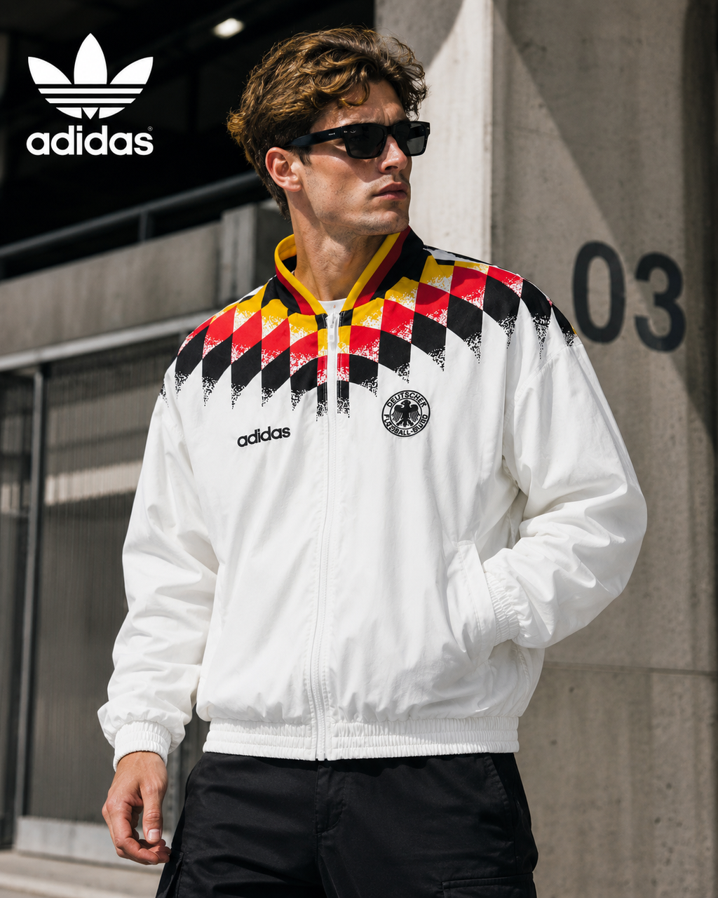 Germany 2026 White Training Windbreaker