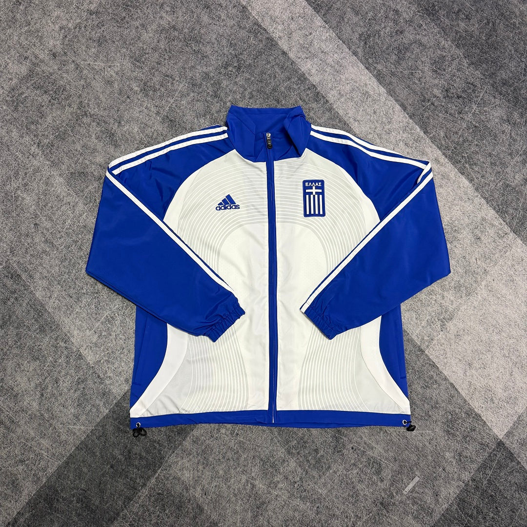 Greece 2026 White Blue Windbreaker Jacket