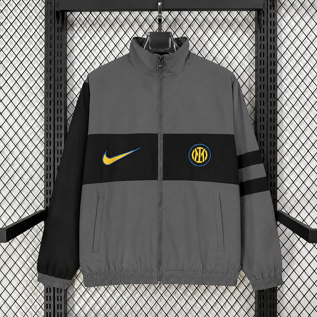Inter Milan 2026/2027 Grey Retro Casual Trench Coat